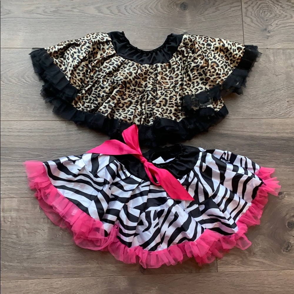 Animal print tutu set